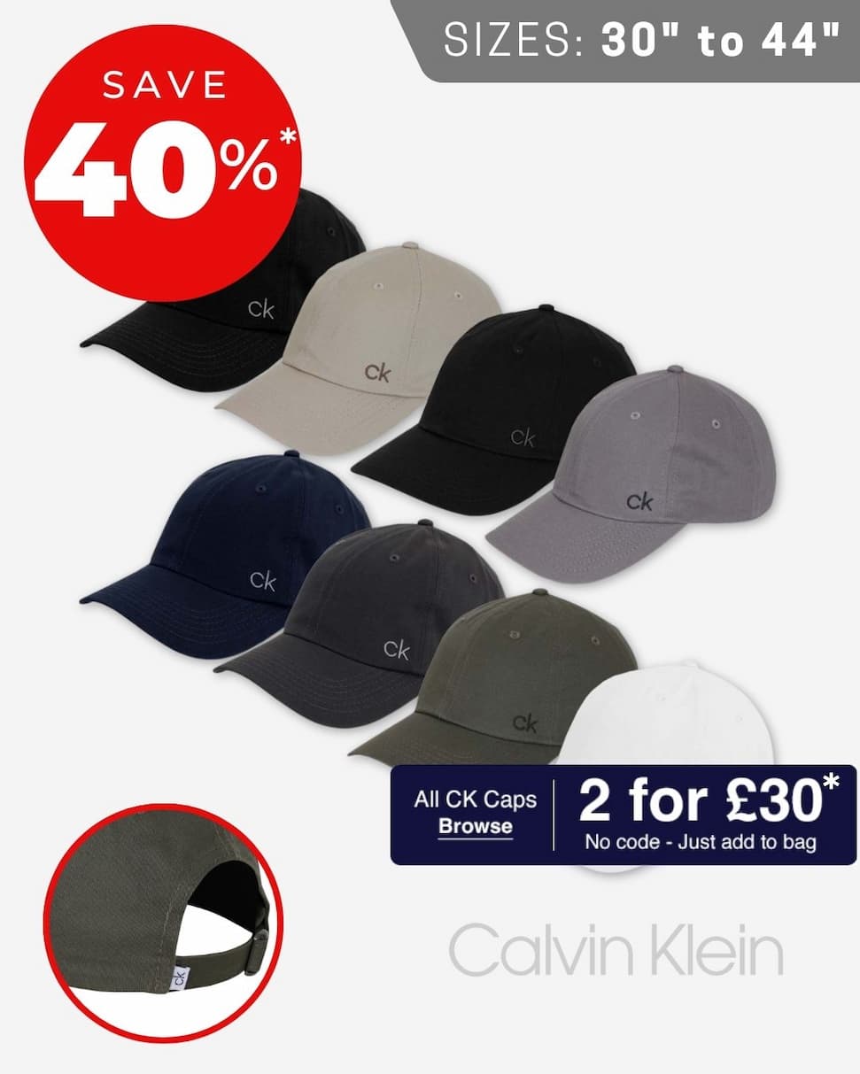 Calvin Klein Mens 2026 Classic Cotton Adjustable 6 Panel Baseball Cap