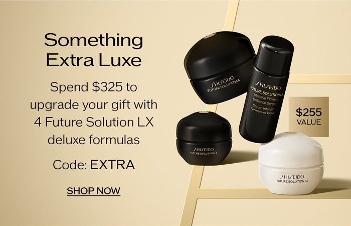Spend $325 to upgrade your gift with 4 Future Solution LX deluxe formulas
