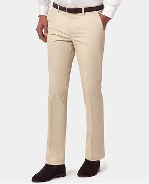 Slim Fit Stone Smart Chinos