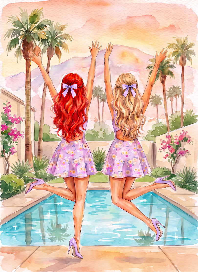 Shop the Danette Anderson x Salty Mermaid luxury swimwear collection, featuring feminine florals, textured velvet, bikinis, one-pieces and resort cover-ups.