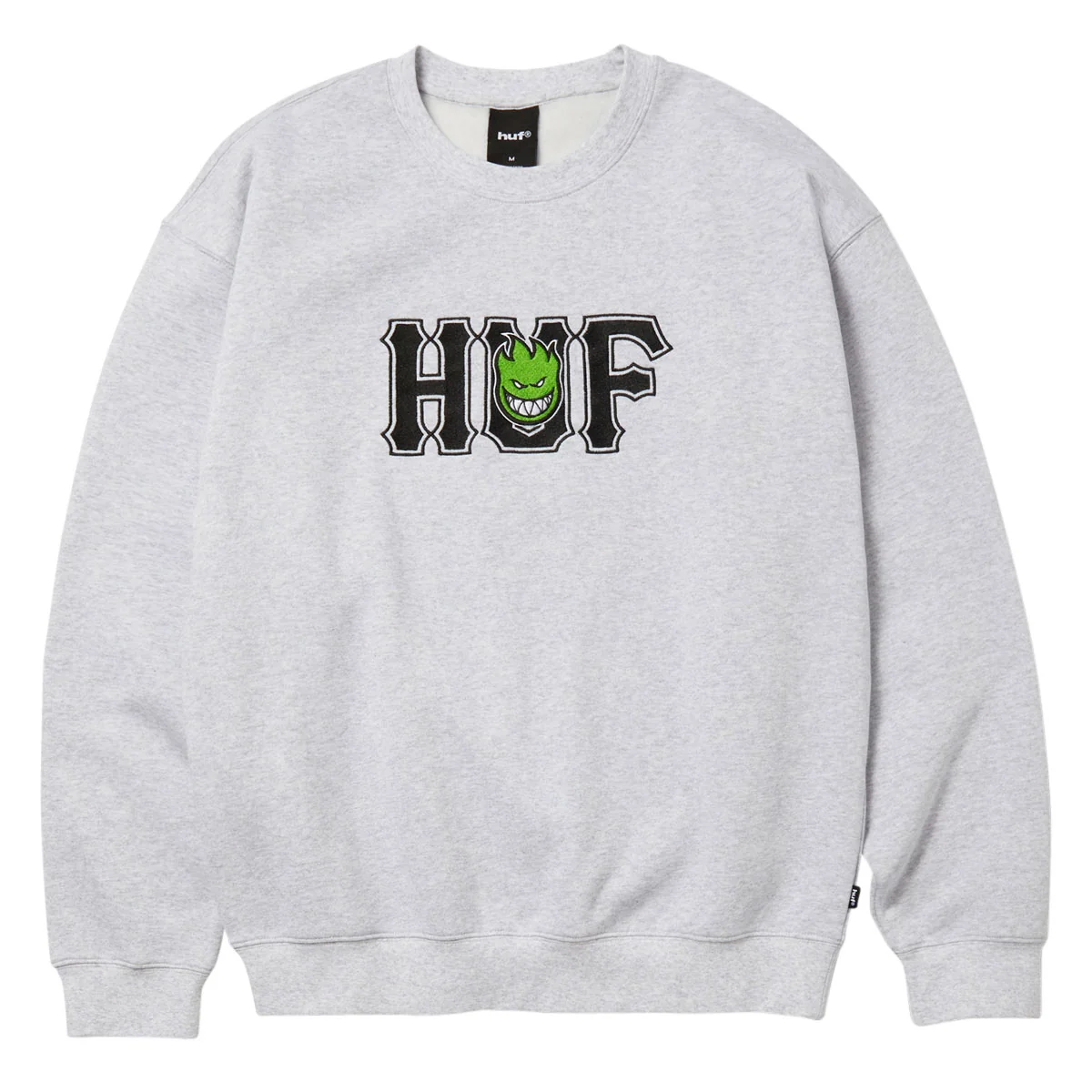 Image of HUF x Spitfire Union Crewneck Sweatshirt - Heather Grey