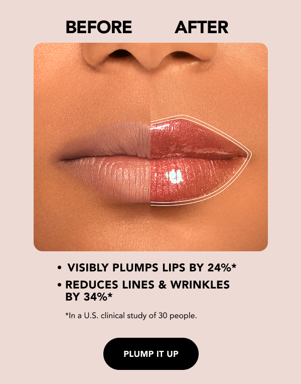 Plump Shot™ Peptide Lip Serum before and after