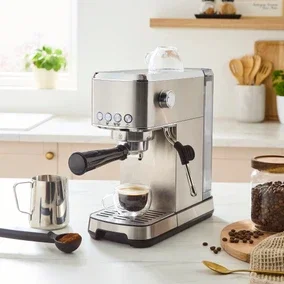 Slim Espresso Coffee Machine & Milk Frothing Jug