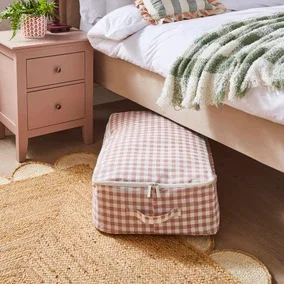 Checked Underbed Storage Bag