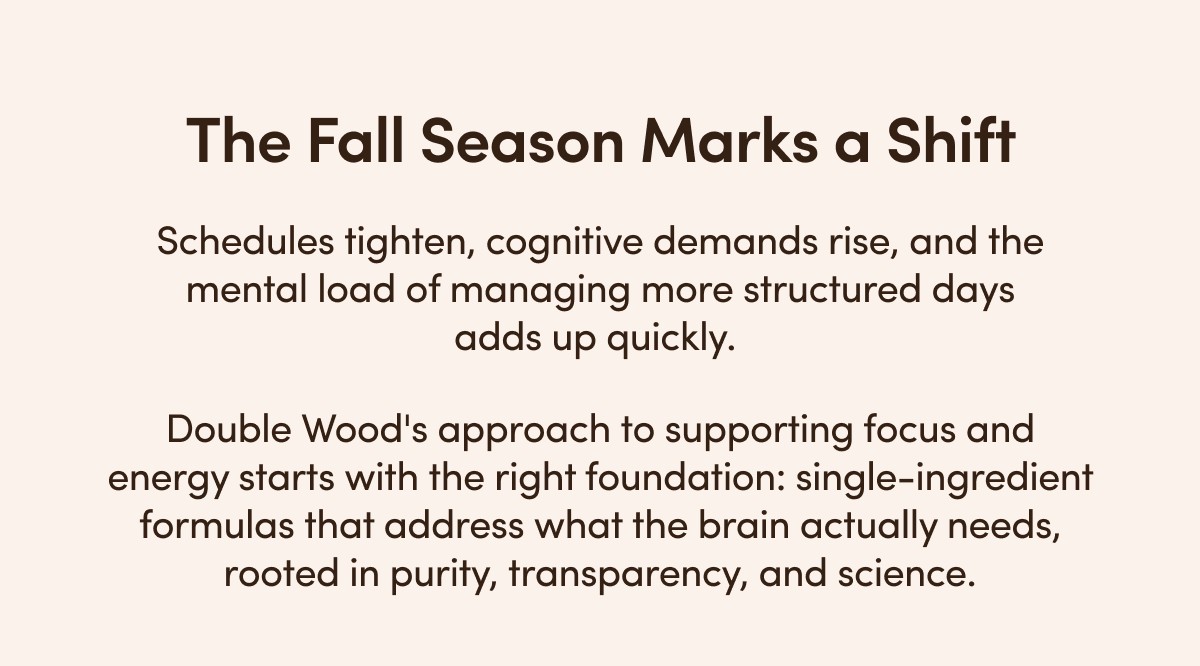 The Fall Season Marks a Shift