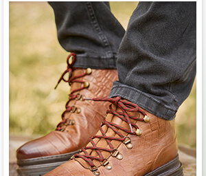Rugged Track Leather Boots