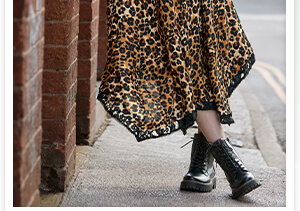 Leopard Print Maxi Skirt With Lace Hem Detail