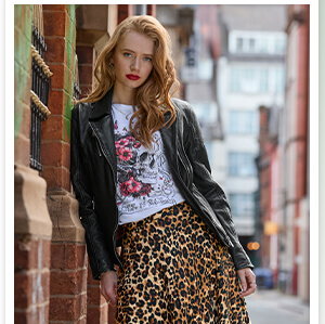Leopard Print Maxi Skirt With Lace Hem Detail