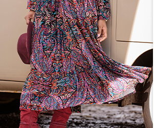 Perfect Paisley Long Sleeve Maxi Dress