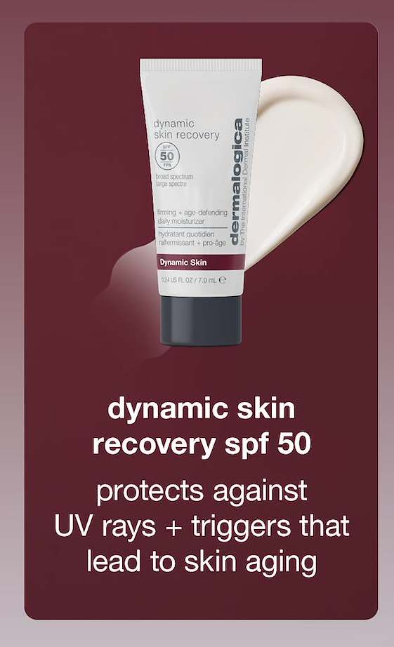 dynamic skin recovery spf 50​  protects against UV rays + triggers that lead to skin aging​