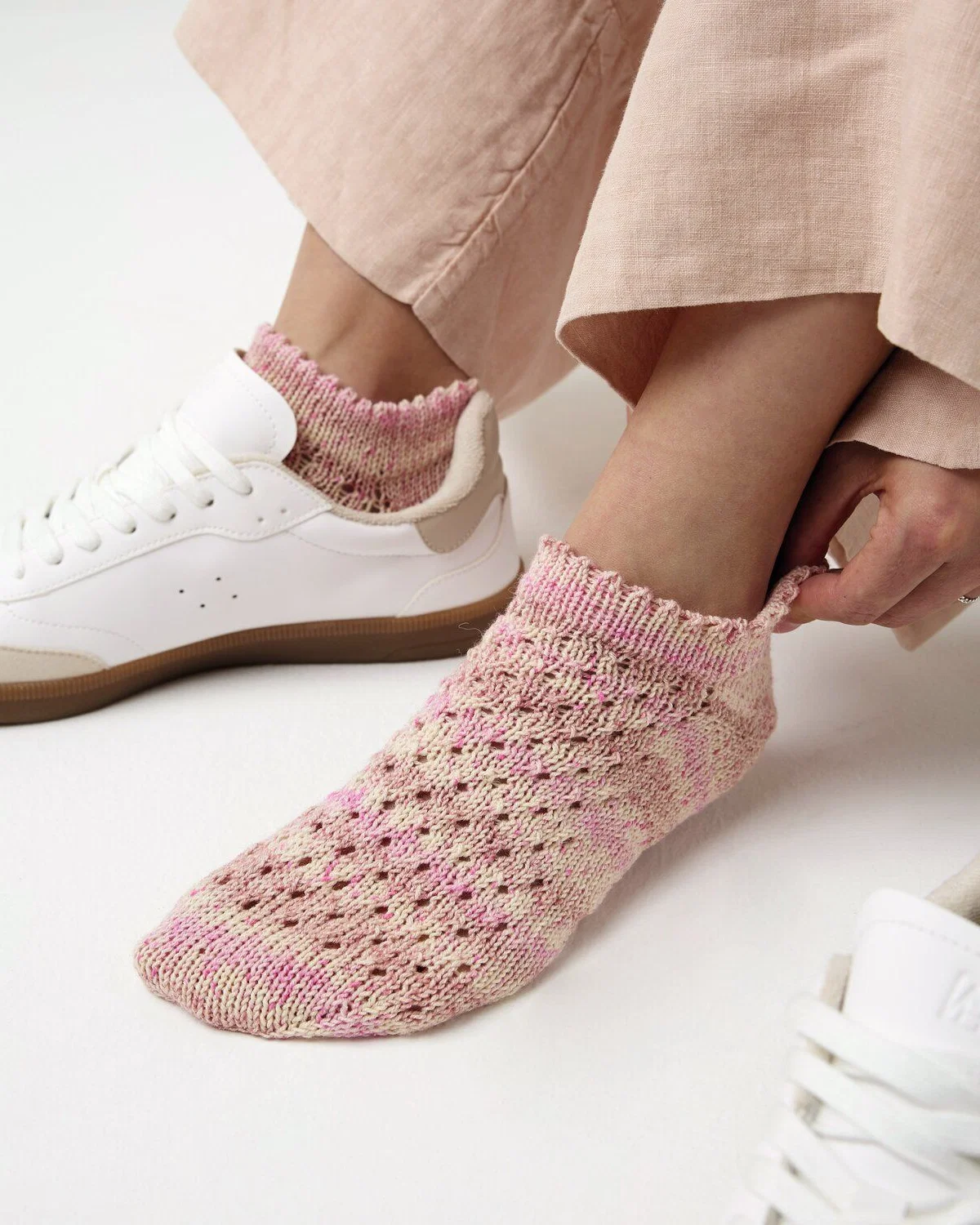 Kurze Sommersocken aus Socks Cotton Stretch 4-fädig