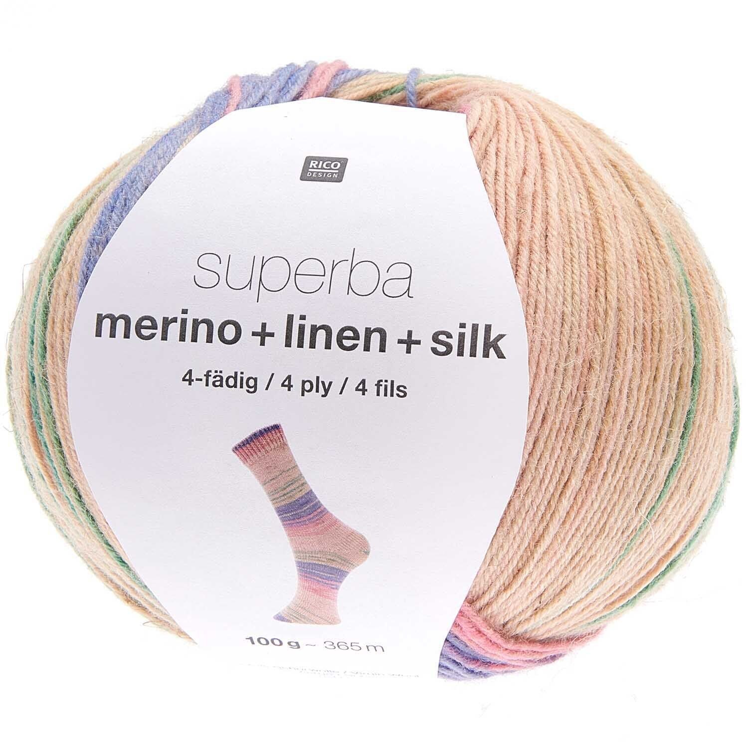 Superba Merino + Linen + Silk 4fädig