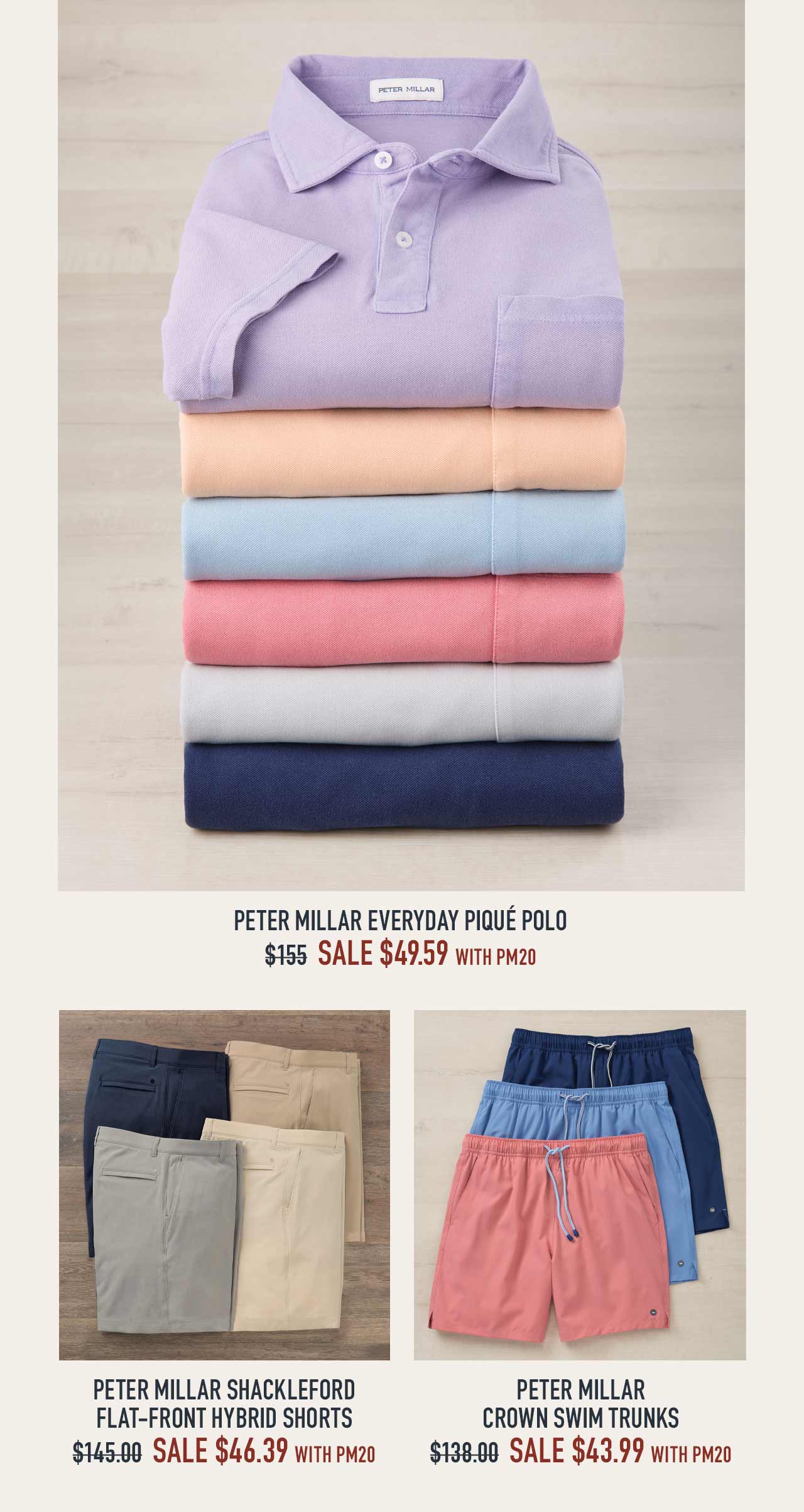 Peter Millar sale styles — shop polos, sport shirts, and more