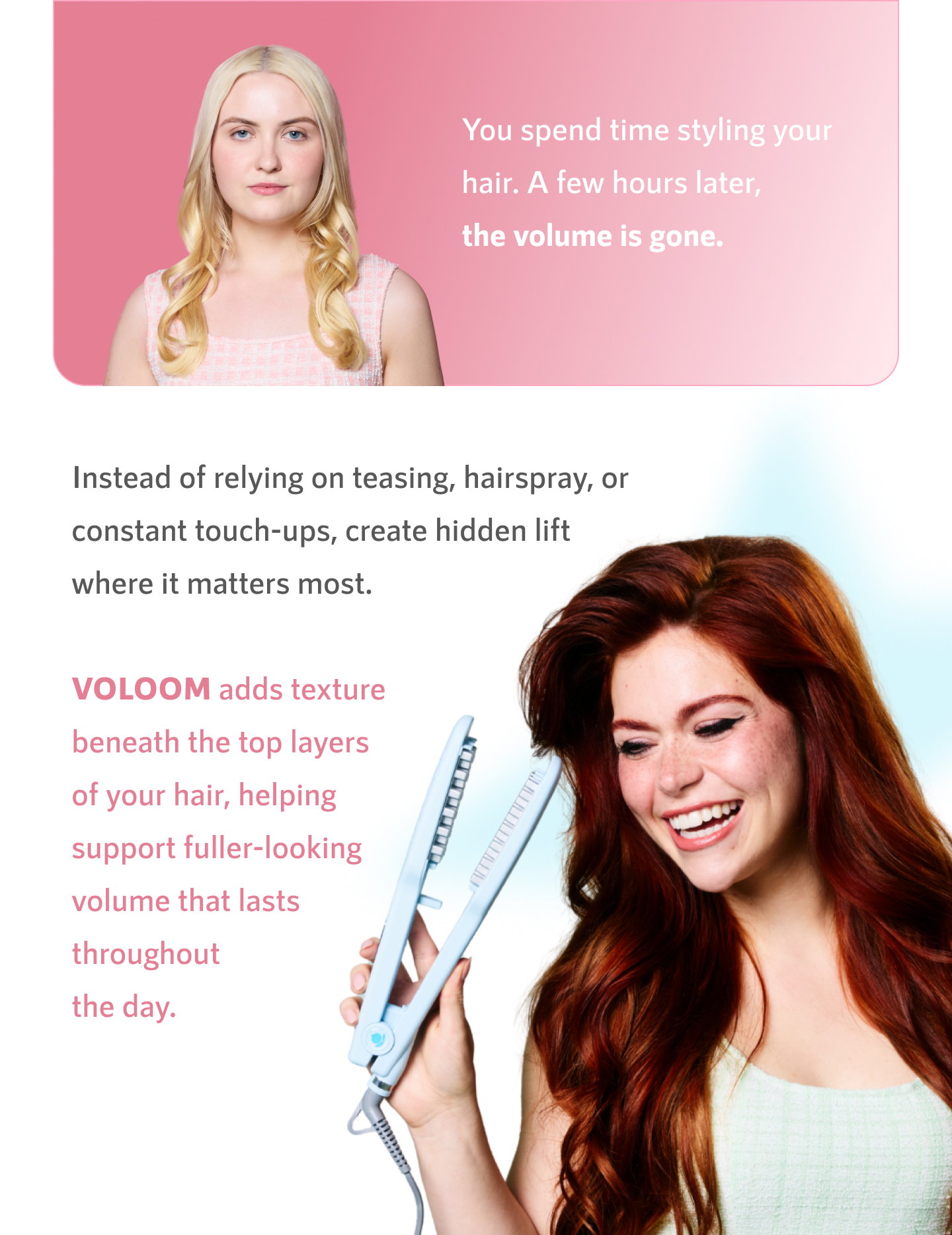 You spend time styling your hair.