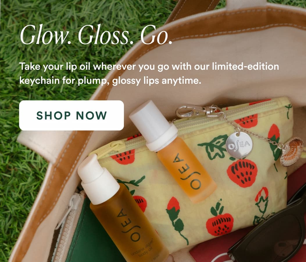 Glow. Gloss. Go : Take your lip oil wherever you go with our limited-edition keychain for plump, glossy lips anytime.