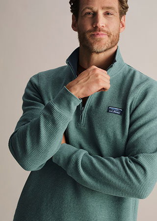 Lakewashed Double-Knit Quarter-Zip
