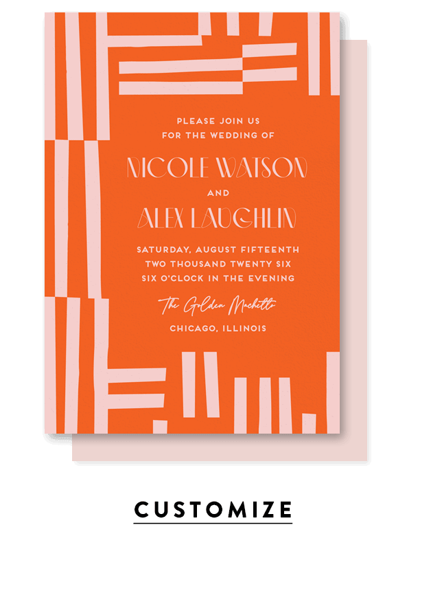 Customize the Geometric Brushstrokes Invitation by Carrie O'Neal.