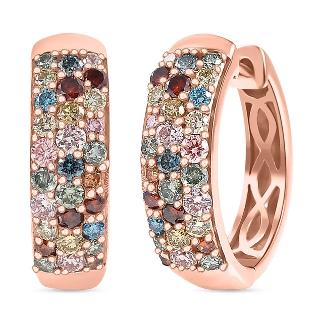 LUXURIANT Labor Diamant Ohrringe Mehrfarbig
