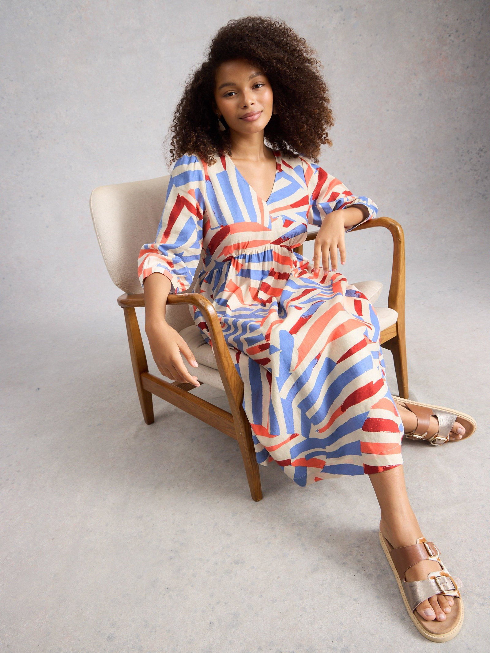 Shop Lucy Linen Blend Midi Dress