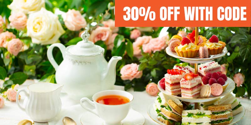 Deluxe Afternoon Tea for Two -£30.80 save 30%