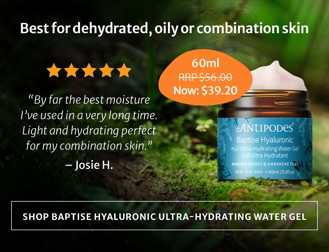 Shop Baptise Hyaluronic Ultra-Hydrating Water Gel