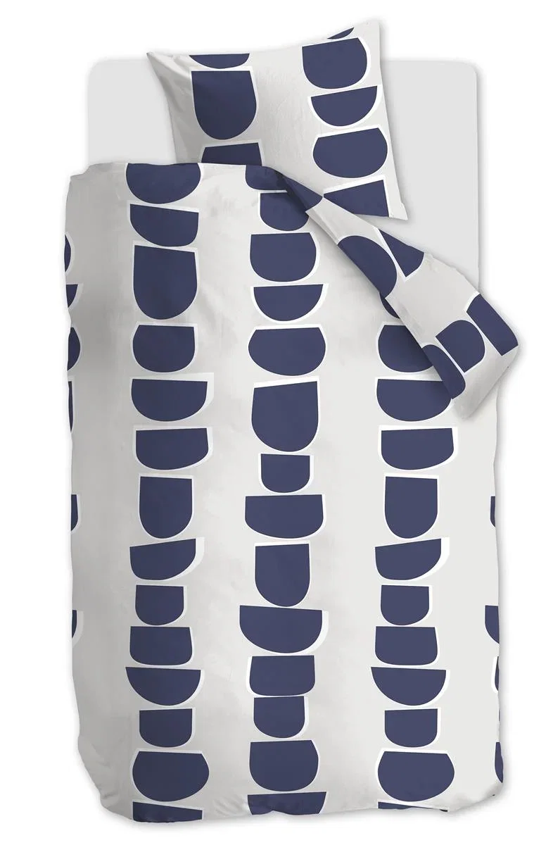 Image of vtwonen Moons dekbedovertrek - Eenpersoons - 140x200/220 cm - Indigo