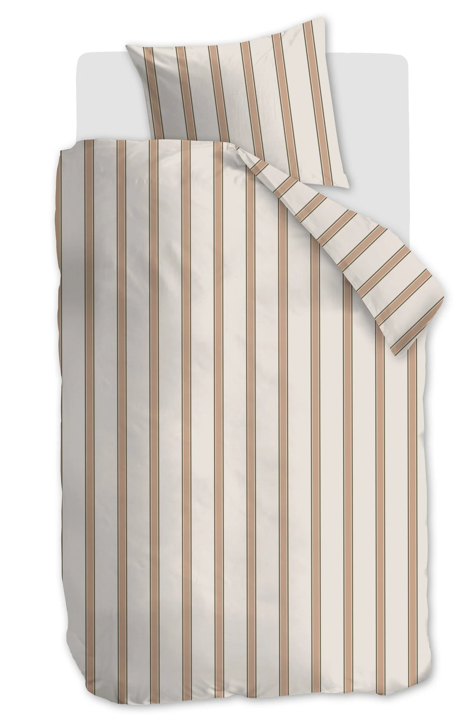 Image of vtwonen Dekbedovertrek Fun Stripe - 140 x 220 cm - Naturel