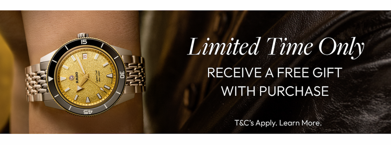 RECEIVE A FREE GIFT CARD WORTH UP TO £500. When you purchase a luxury timepiece or diamond ring* with us today. Exclusions and T&Cs apply. Learn More >