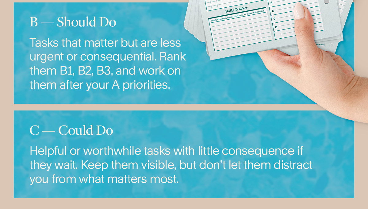 How to rank A/B/C priorities each morning