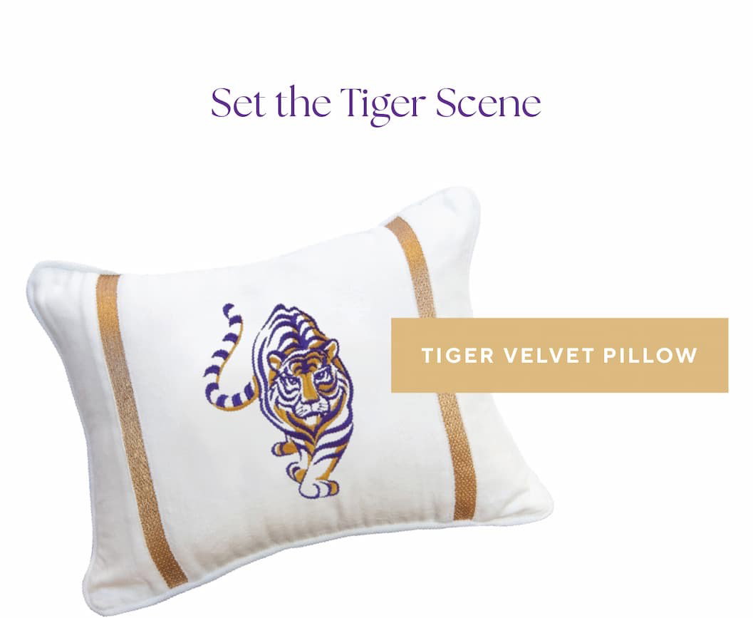 Tiger Velvet Pillow