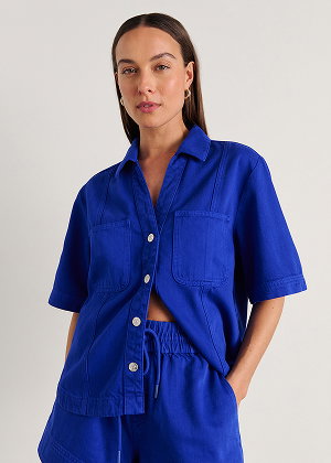 JAG Loe Denim Shirt Cobalt