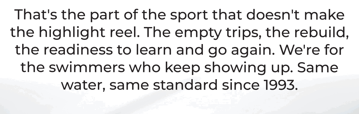 That's the part of the sport that doesn't make the highlight reel. The empty trips, the rebuild, the readiness to learn and go again.