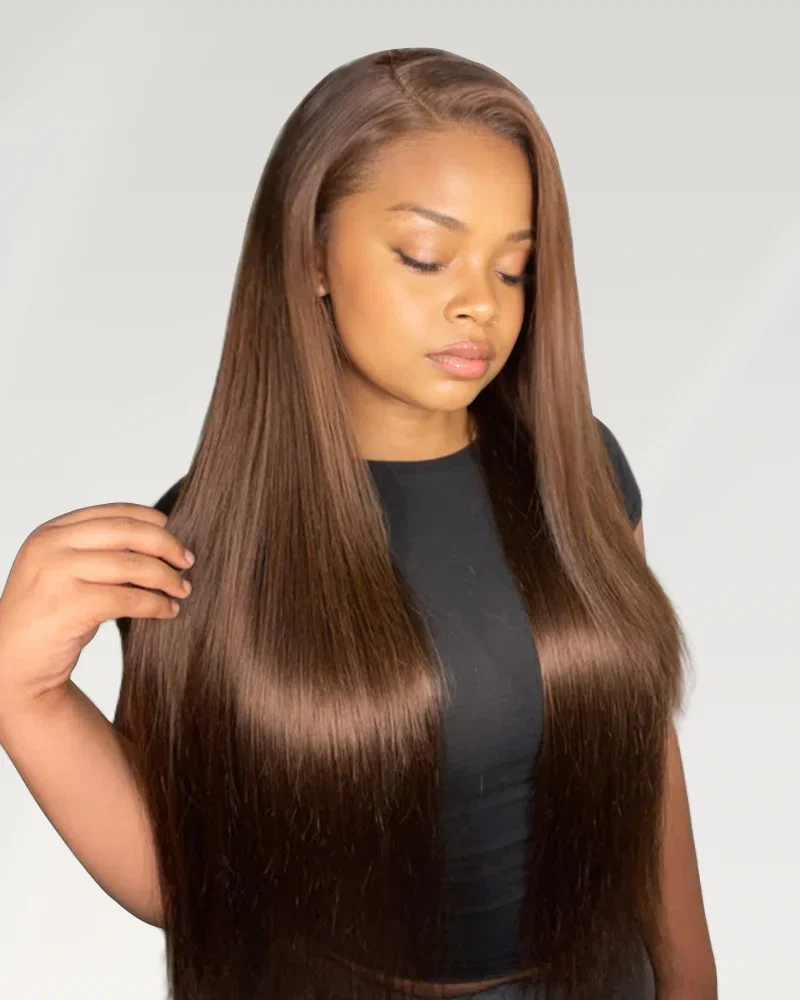 Arabella 【30" Super Sale】 Minimalist Color Series 13x4 Lace Front Pre-Bleached Knots Blonde and Brown Highlight Colored Body Wave/Straight Human Hair Wig