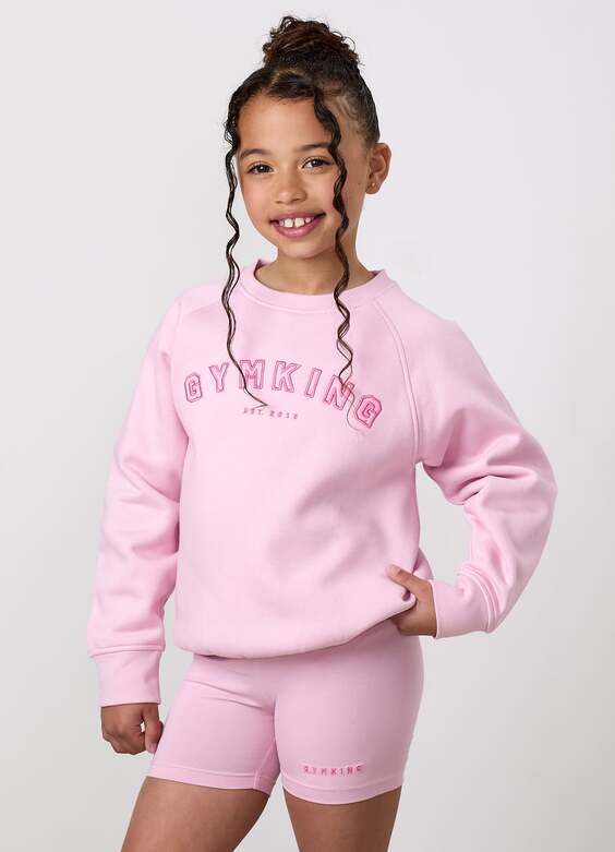 Gym King Younger Kids Shadow Crew - Soft Pink/Carnation Pink