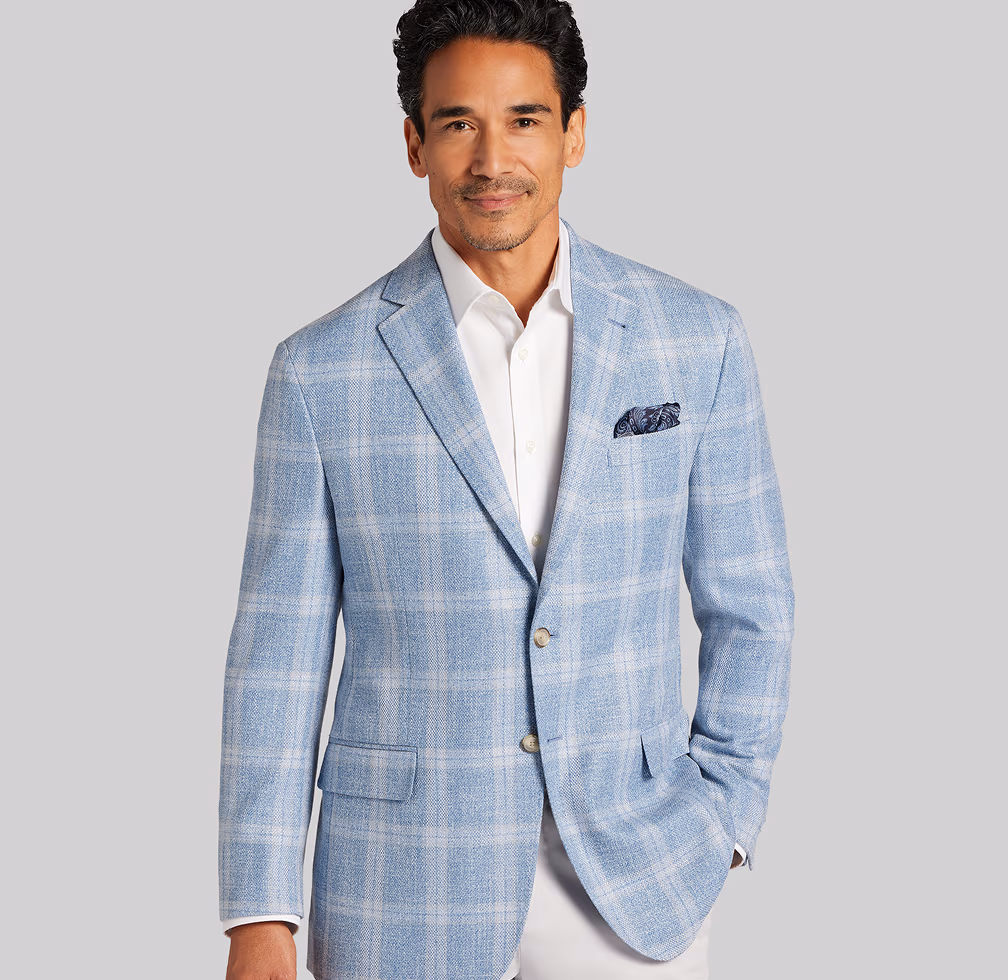 Joseph Abboud Modern Fit Plaid Sport Coat