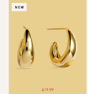 Classic Collection Statement Hoop Earrings In Gold Plating