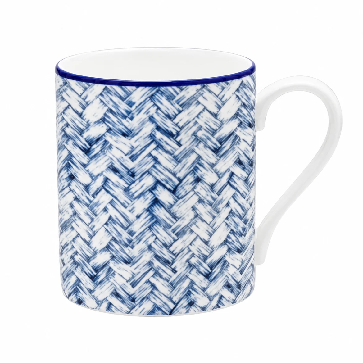 Image of Basket Weave Blue Mug