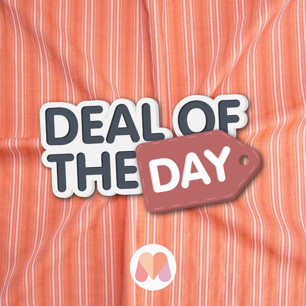 Deadstock Stretch Woven Suiting Fabric Orange