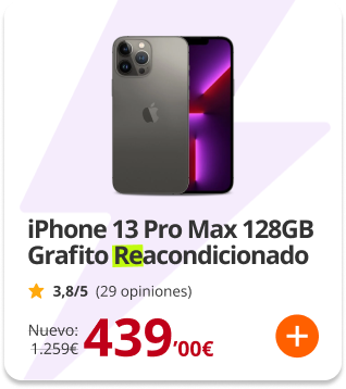 Replay iPhone 13 Pro Max 128GB Grafito Libre Refurbished