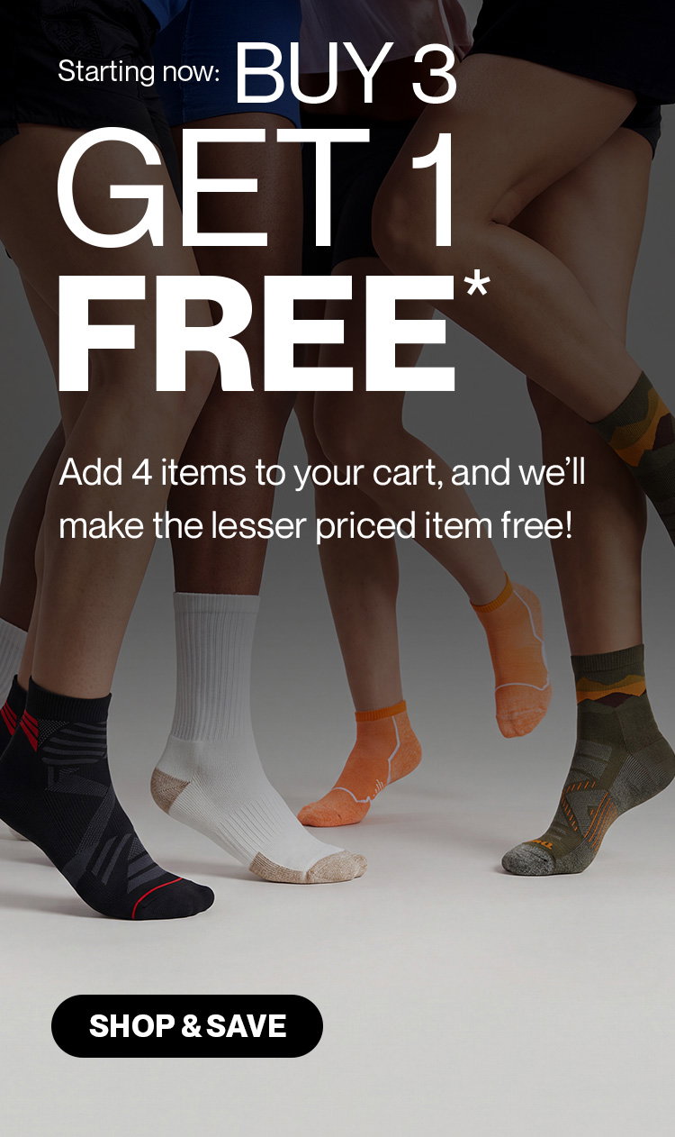 Starting now: BUY 3 GET 1 FREE*   Add 4 items to your cart, and we’ll make the lesser priced item free!  Shop & Save