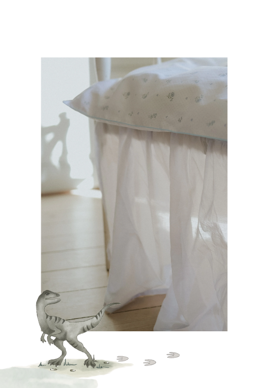 crib sheet hanging off frame
