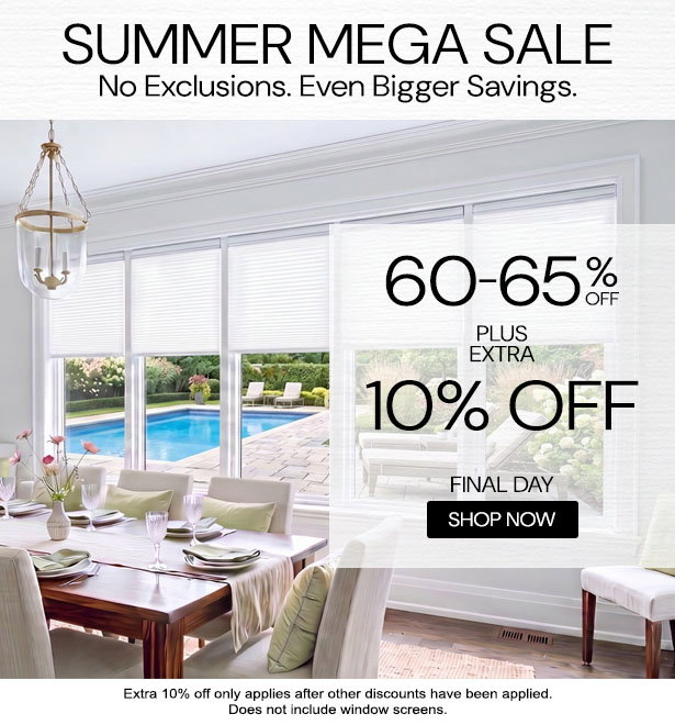 Final day to save 60-65% + EXTRA 10% OFF everything. No Exclusions. No Minimums. Extended until midnight. Free shipping. Free samples. Perfect Fit Guarantee.