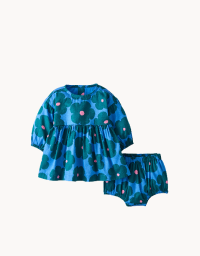 Baby Long Sleeve Twill Dress & Bloomers Set