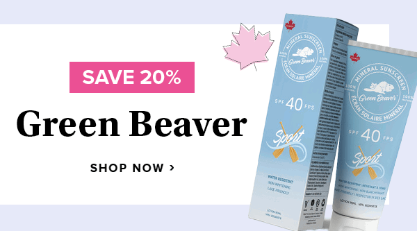 Save 20% on Green Beaver