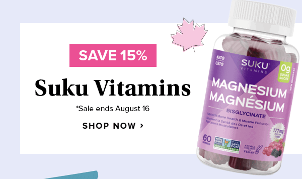 Save 15% on Suku Vitamins *Sale ends August 16