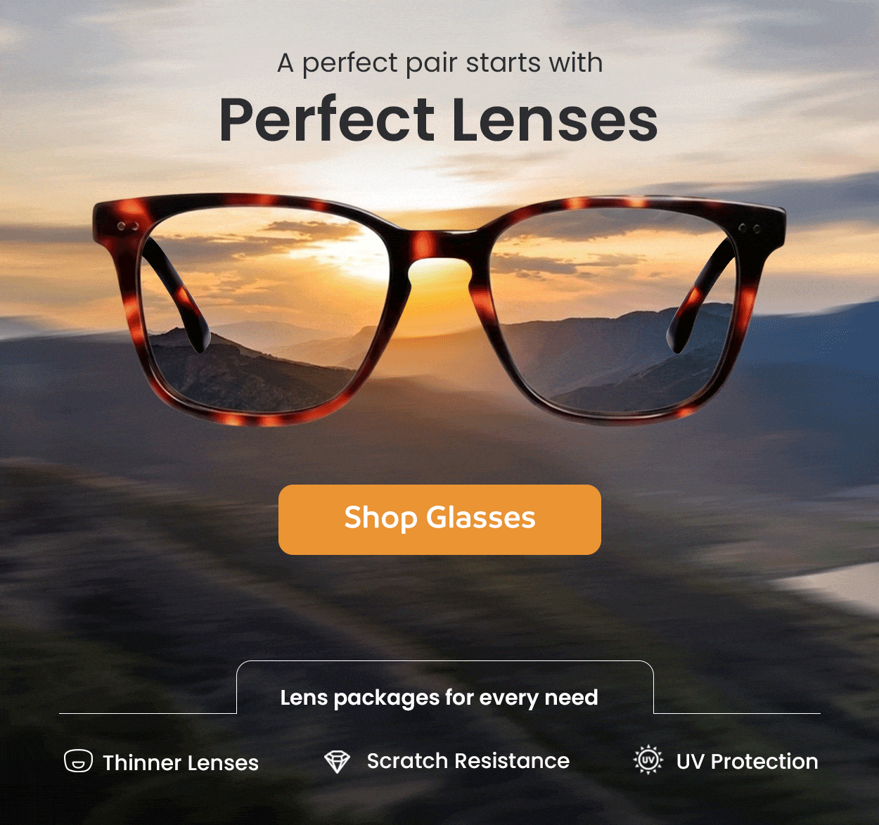 A perfect pair starts with perfect lenses | Shop Glasses