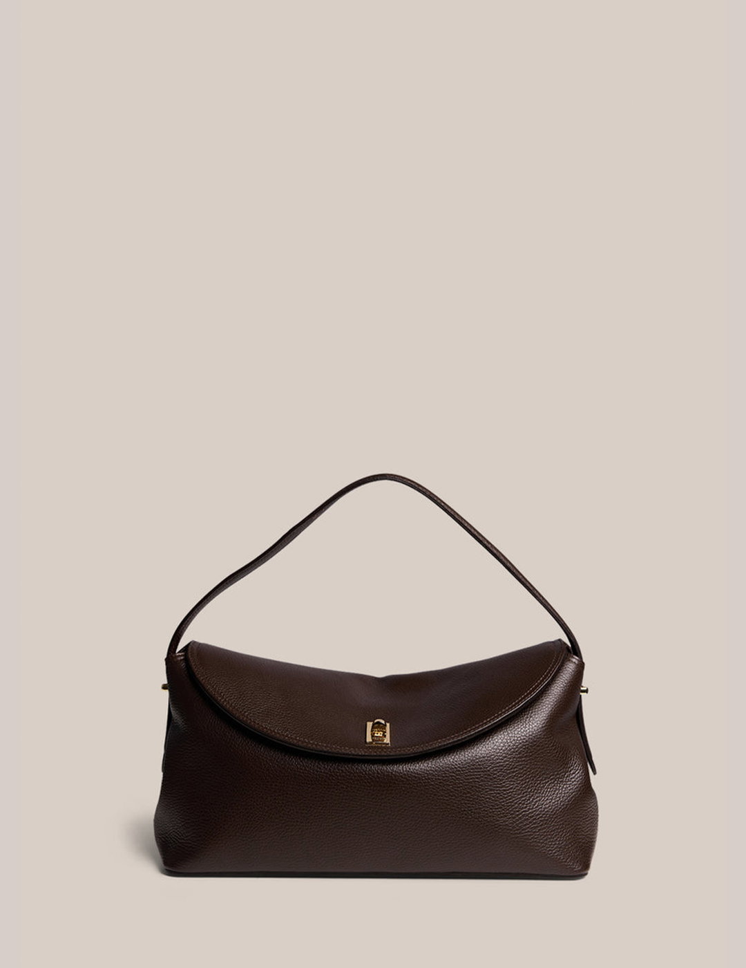Sloane Large Dark Chocolate Leather Top Handle Crossbody