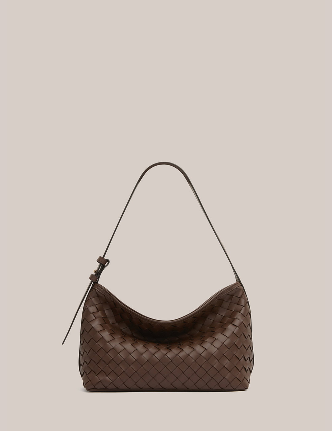 Elena Woven Shoulder Bag Chocolate