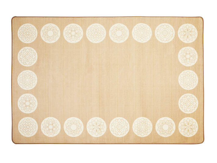 Environments® Mandala Sit Spot 6' x 9' Border Pixel Perfect Carpet