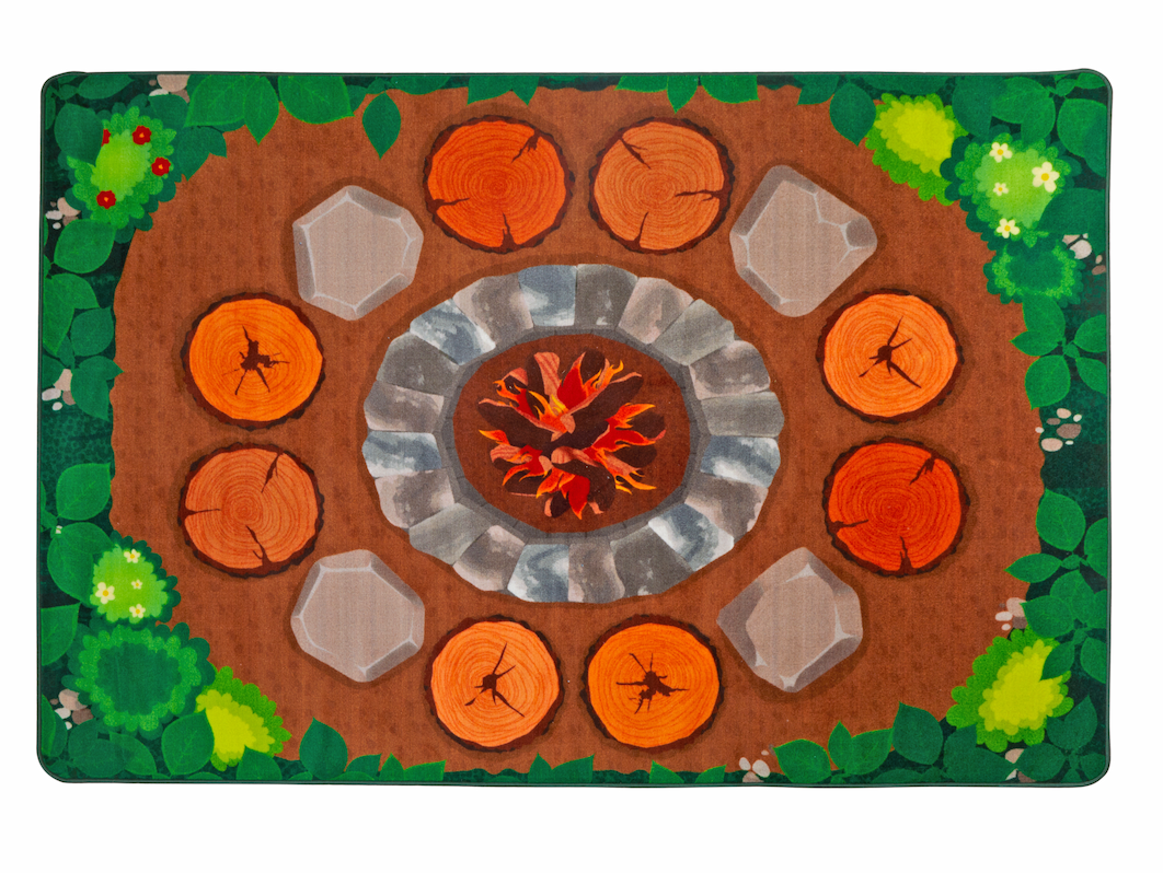 Environments® Campfire Rectangular 6' x 9' Pixel Perfect Carpet
